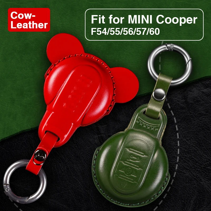 

Чехол для автомобильного ключа чехол из коровьей кожи для MINI COOPER S ONE JCW F54 F55 F56 F57 F60 аксессуары для ключей CLUBMAN COUNTRYMAN