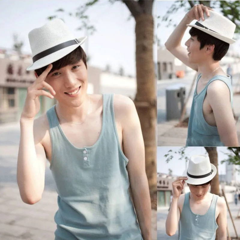 Летняя женская шляпа для отдыха мягкая фетровая унисекс мужская соломенная