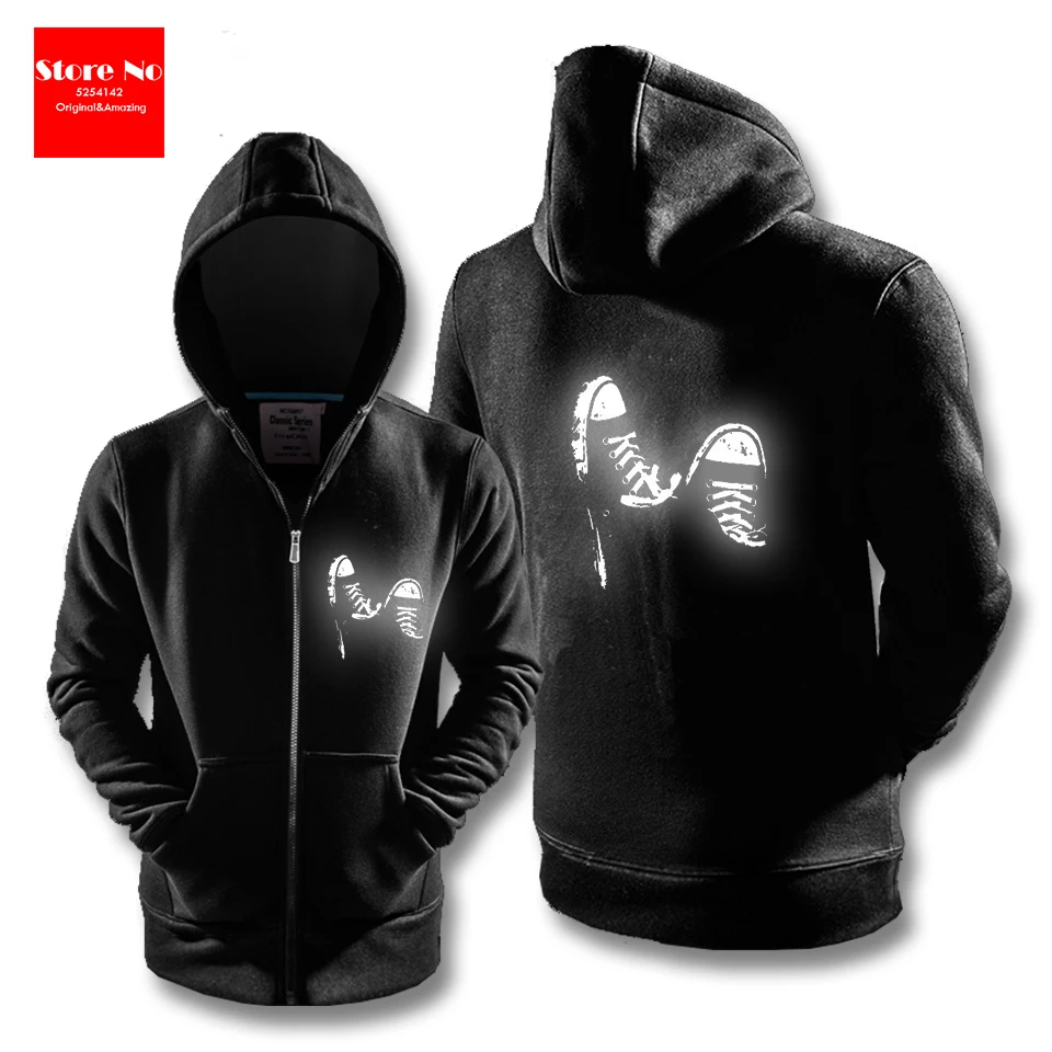 Мужская хлопковая толстовка с капюшоном черная Повседневная Толстовка 3D принтом