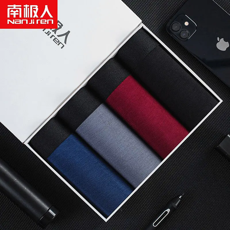 

4pcs/Lot Men Boxer Shorts Underwear Panties Solid Shorts Brand Underpants Male Breathable Mid Waist Modal Shorts Boxer Men L-3XL