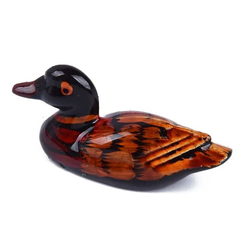 

Fashion 3D Mandarin Duck Animal Figurine Retro Style Resin Sculpture Home Office Room Desktop Table Decoration Ornaments Gift