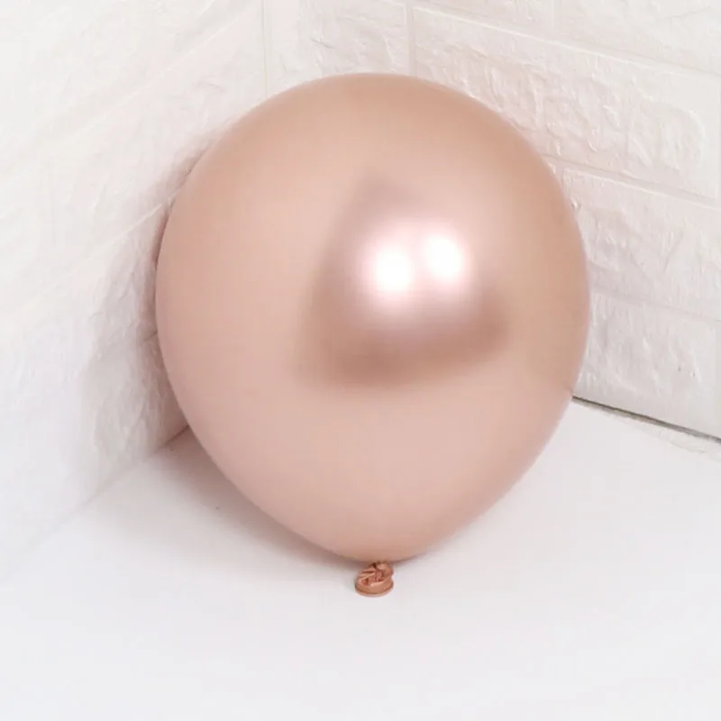 

50pcs 100pcs 10/12inch New Chrome Metallic Latex Balloons Metallic Gold Silver Rose Gold Balloon Birthday Party Wedding Decor