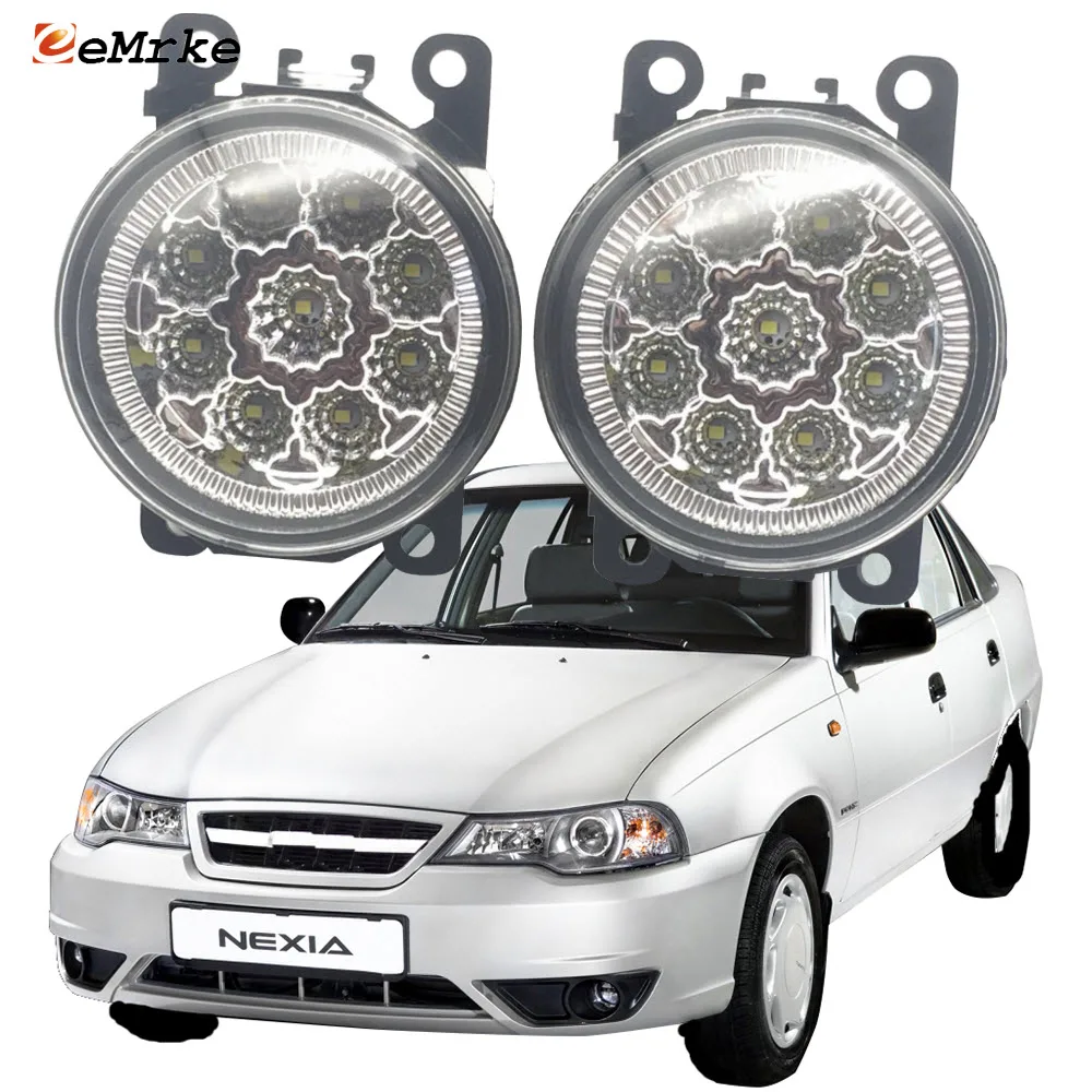 

2PCS Car Styling 9-Pieces LED Fog Light Lamp for Daewoo Nexia 2008 2009 2010 2011 2012 13 2014 2015 2016 Fog Lights H11 12V DRL