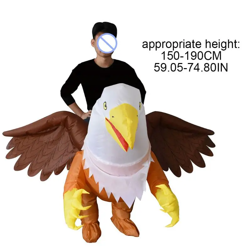 

3D Riding Inflatable Eagle Animal Costume Adults Funny Blow up Outfit Halloween Cosplay Party Fancy Dress Clothing