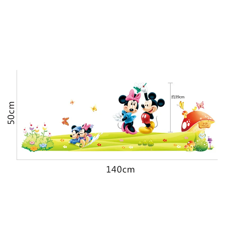 

Original Disney Removable Wall Stickers Bedroom Background Decoration Children's Room Kindergarten Cute Cartoon Mickey Stickers