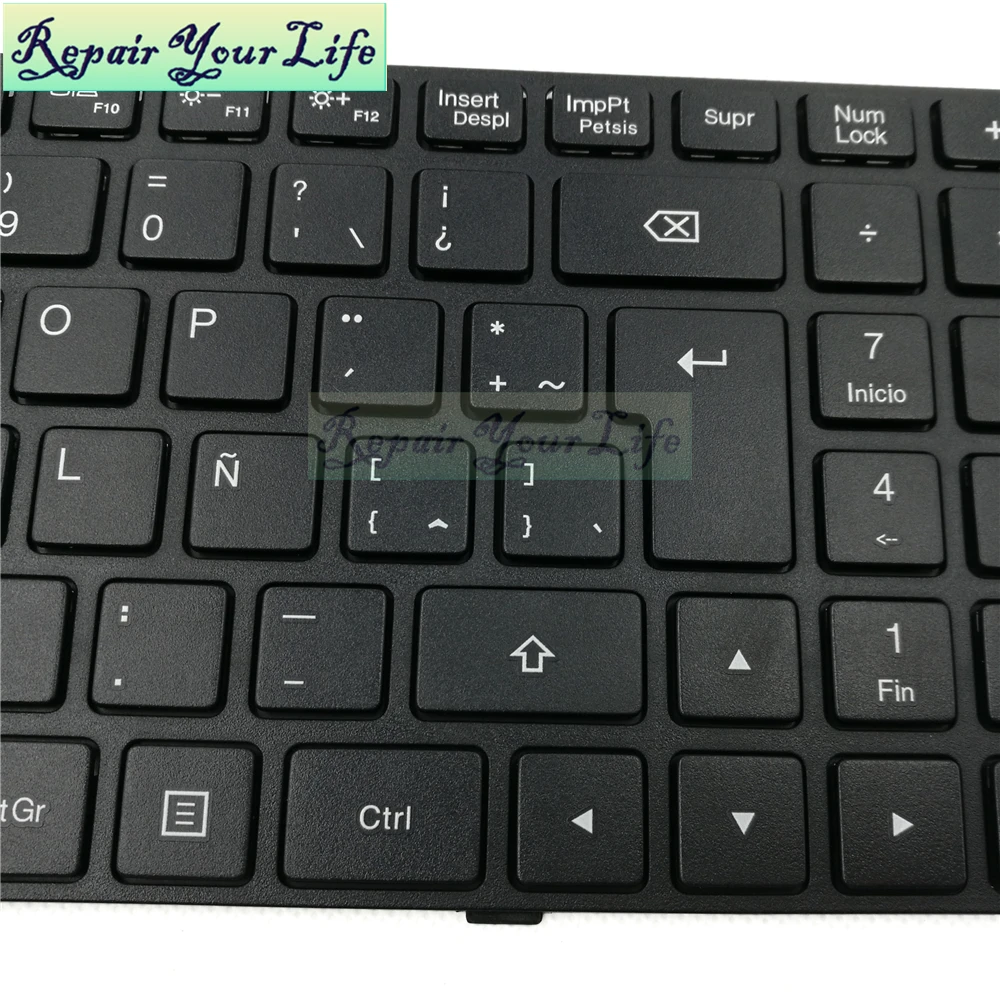 Клавиатура ноутбука LA Latin для Lenovo 100-15ibd Ideapad B50-50 черная со структурой SN20J78594 PK1310E1A15 6385H-LS детали включены.