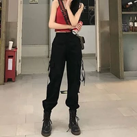 2020 ins women cargo pants streetwear fashion joggers women korean pant preppy hip hop harem pants legged sports casual trousers