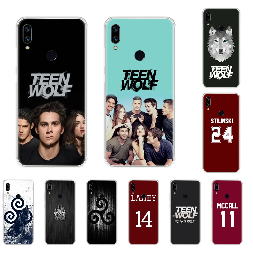 Teen wolf логотип ТПУ черный чехол для телефона Корпус Xiaomi Redmi 2 3 4x5 5a 6 7 8 8T pro