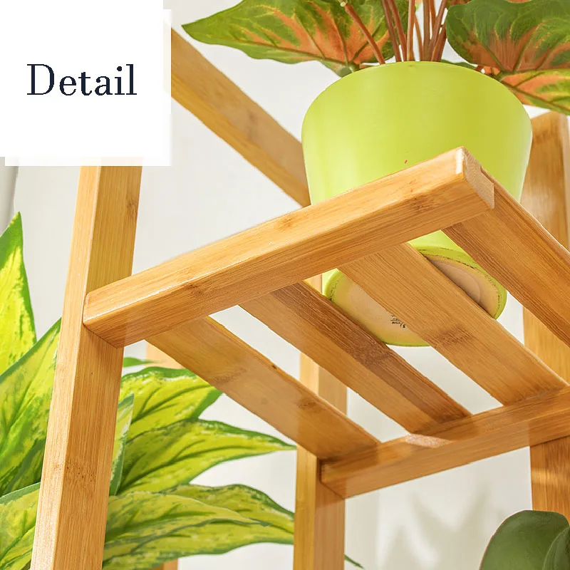 5/6/7 яруса бамбуковые полки для садовых растений держатель цветочных горшков