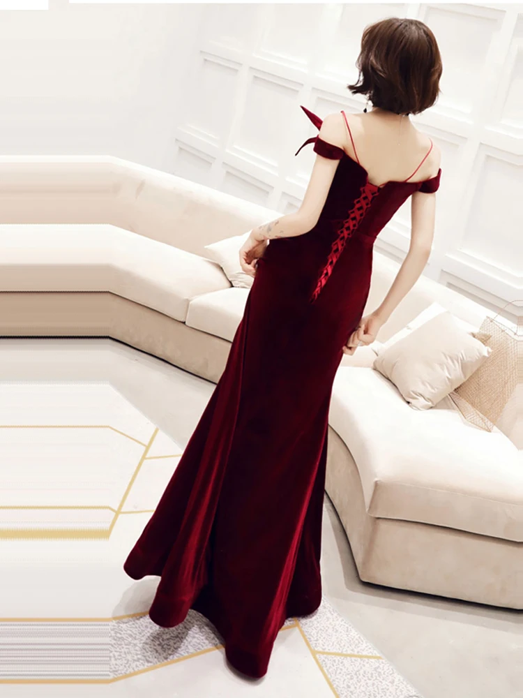Вечернее платье без рукавов Robe De Soiree с открытой спиной Женские вечерние платья Большие размеры с открытыми плечами элегантные вечерние платья E743