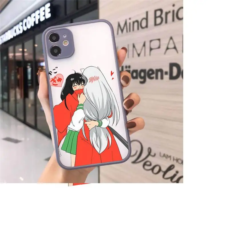 

Anime Inuyasha Higurash Japan Phone Cases Matte transparent For Gray iPhone 12 Mini 11 Pro XR XS Max 7 8 Plus X Back Cover