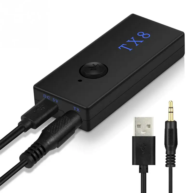 FULL-Wireless Bluetooth Transmitter Stereo Audio Music Lossless Transmission FOR TV Earphone TX8 adapter | Электроника