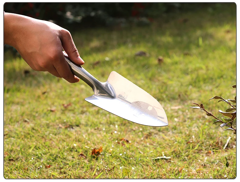 Small shovel garden tool small spade light metal garden shovel garden digging with scale