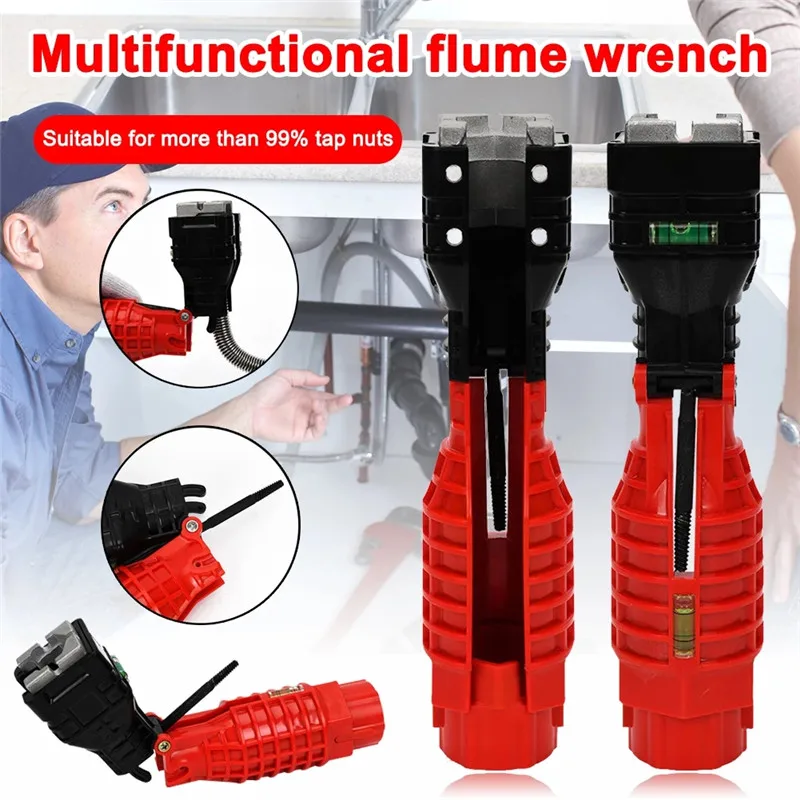 

18in1 Faucet & Sink Installer Wrench Anti-Slip Handle Double Head Maintenance Tool Bathroom Faucet Sink Installation Wrench Tool