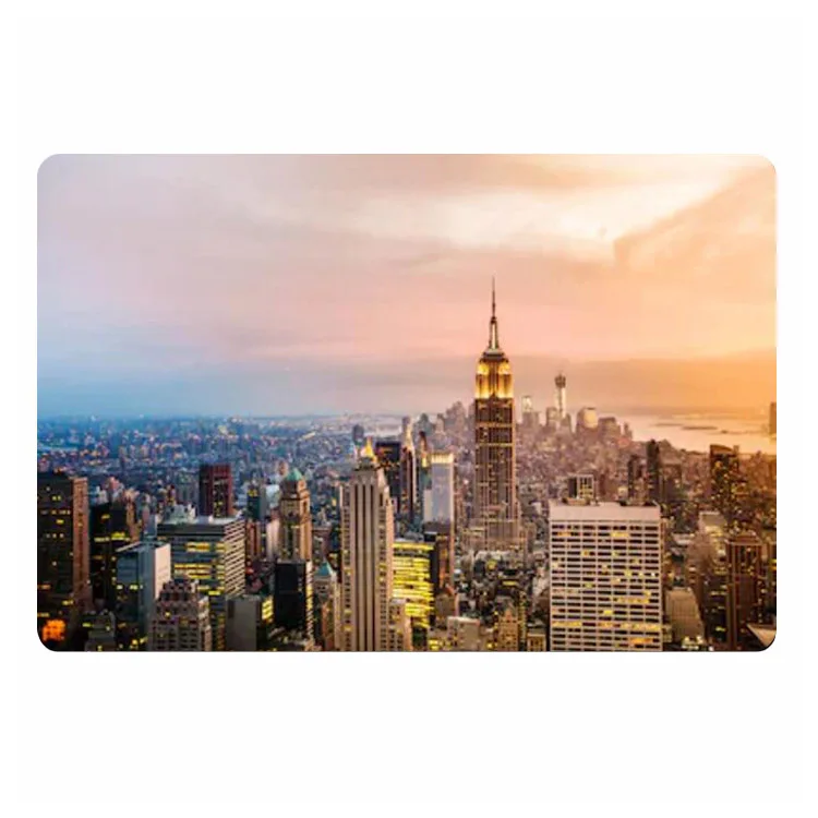 Modern New York City at Sunset Doormat Skyline USA Landmark Welcome Door Mat Rug Rubber Carpet for Kitchen Bathroom Home Decor | Дом и сад