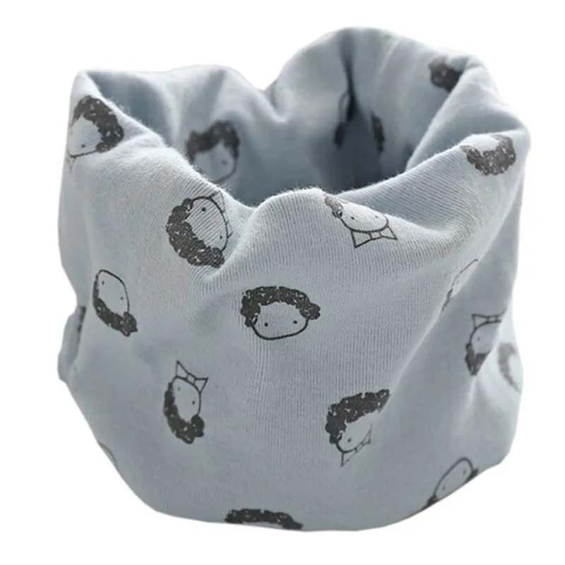 baby blue Новинка года; сезон осень-зима; Детский многофункциональный теплый шейный платок с воротником; детский хлопковый шарф - Цвет: baby blue