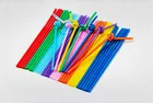 Трубочки для питья гибкие, пластиковые соломинки для питья разных цветов, L * 5, 50 шт.