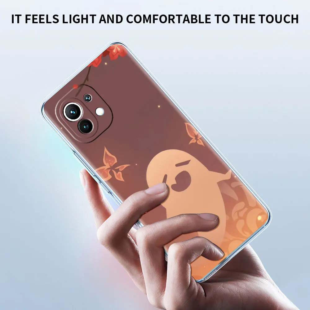 Luxury Capas for Xiaomi Redmi Note 9 9S 8 10 8T 7 9C 9A 7A 8A K40 Pro 9T Clear Case Soft Phone Cover Genshin Impact Anime