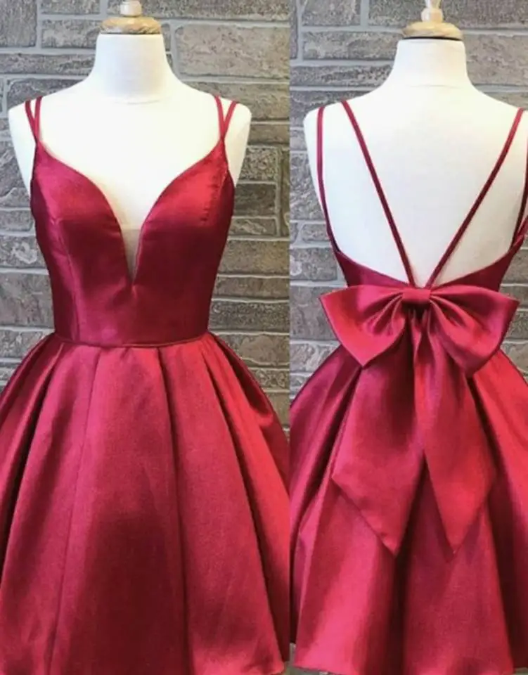 

Винтажное короткое ТРАПЕЦИЕВИДНОЕ ПЛАТЬЕ для выпускников с V-образным вырезом, с карманами, корсетом, сзади, до колена, выпускное платье с ба...