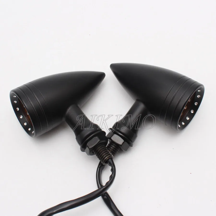 Светодиодный поворотник для мотоцикла алюминиевая пуля желтый индикатор желтая