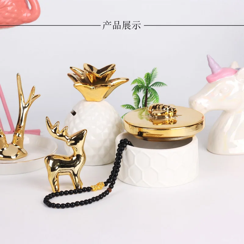 Кольцо Единорог держатель керамические украшения блюдо брелок подставка