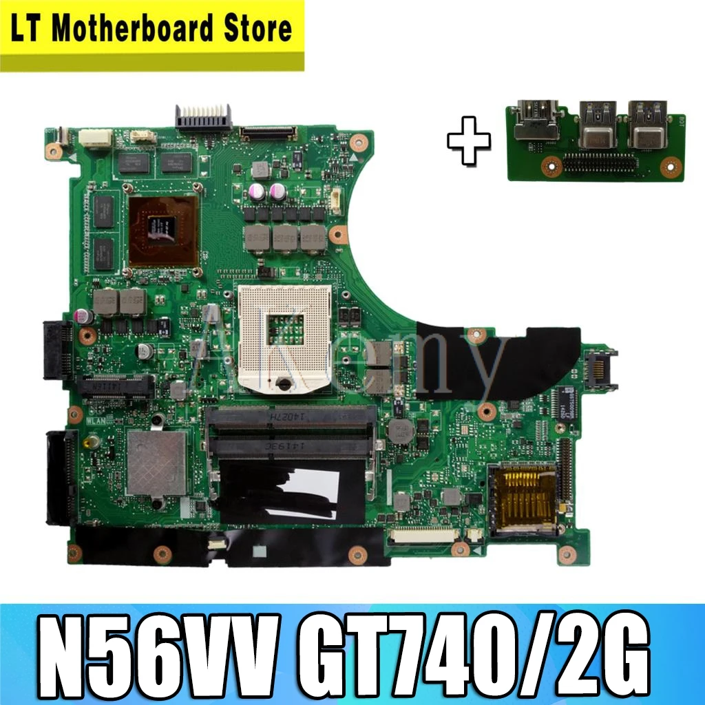 Отправка платы usb GT740M GT650M REV 2 0 N56VV материнская плата для For Asus N56V Материнская