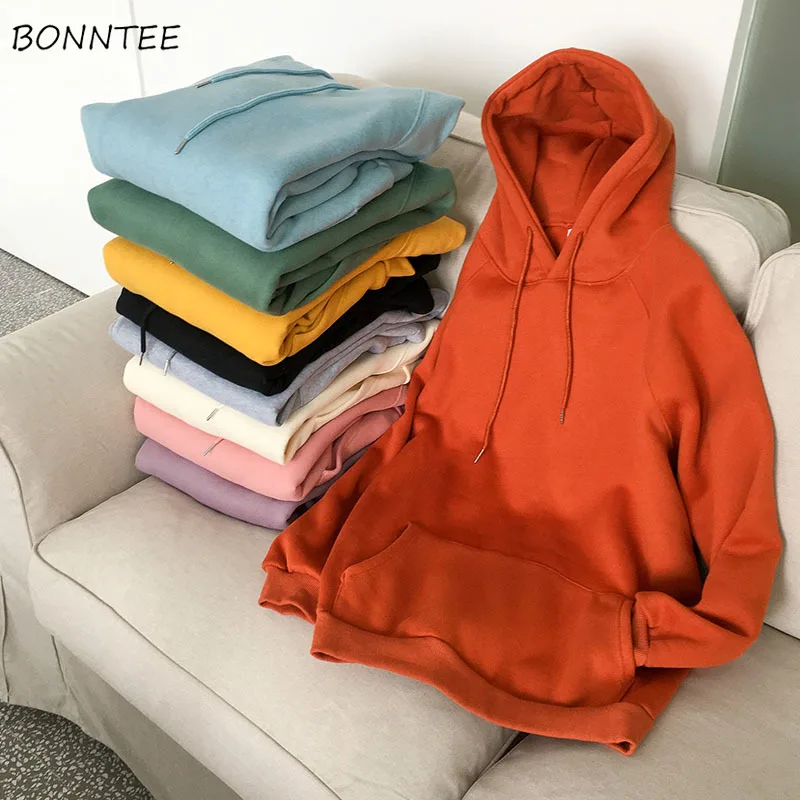 Женские толстовки с капюшоном в Корейском стиле простой вельветовый элегантный