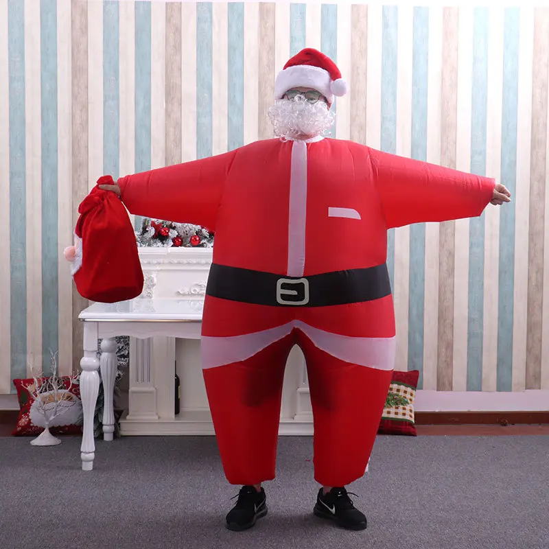 Рождественский надувной костюм Санта-Клауса комбинезон с воздушным