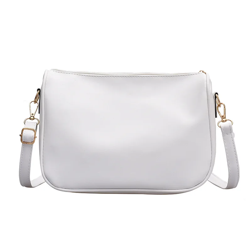 

Однотонная простая сумка через плечо для женщин, 2021 искусственная кожа, женская дизайнерская сумка на молнии, Женская дорожная сумка-мессен...