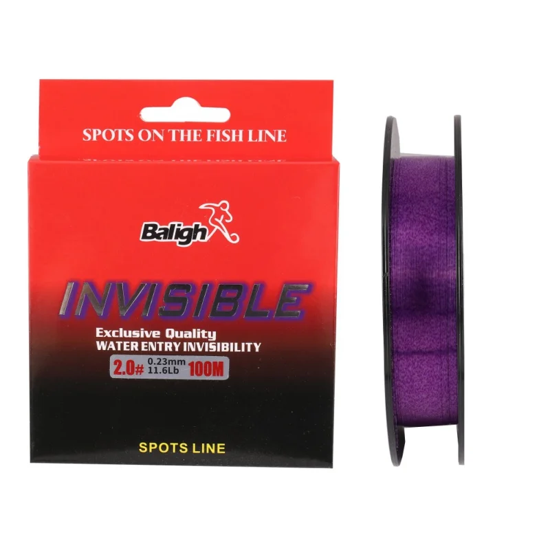 

Purple 100M Nylon Fishing Line Fluorocarbon Coated Monofilament Fishing Leader Line Carp Super Strong Durable Fishing Wire