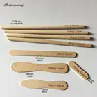 X100ct стандартные пасхальные палочки для леденцов, Простые Персонализированные Одноразовые Десертные Ложки для пудинга, мороженого, торта, палочки