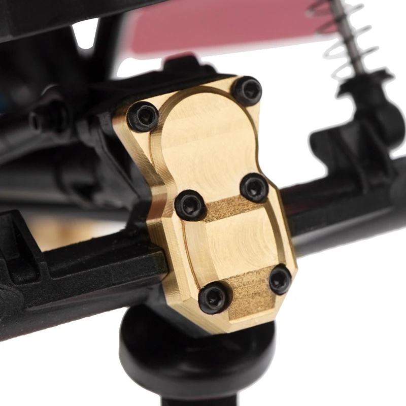 

2Pcs Brass Differential Diff Cover Front & Rear for AXIAL SCX24 90081 1/24 RC Crawler Car Upgrades Parts Accessories