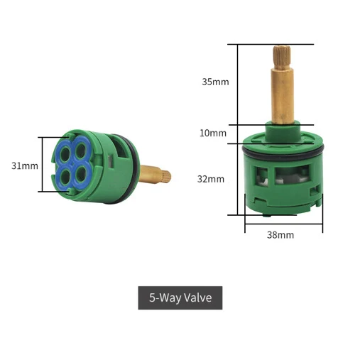 5way-short-green 2/3/4/5 способов латунь ABS смеситель для душа Колонка Керамика диск картридж смесительный клапан смеситель для душа барный кран для ванной смесительный клапан Ванная комната - Цвет: 5way-short-green