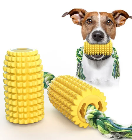 Прямая поставка зубная щетка для собак жевательная игрушка в форме кукурузы уход
