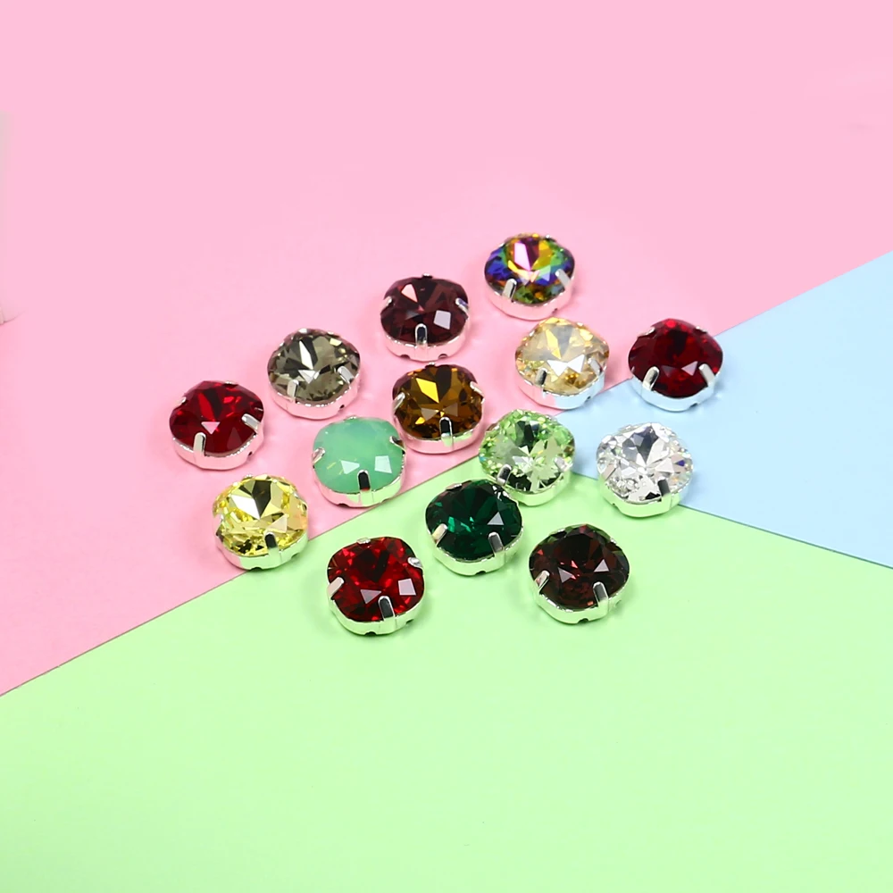 Стразы смешанных цветов с плоской задней стороной квадратные Восьмиугольные
