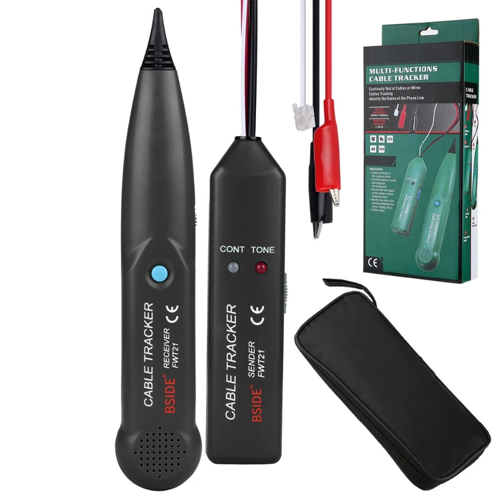 Тестер телефонных проводов FWT21 RJ11 прибор для проверки непрерывности генератора