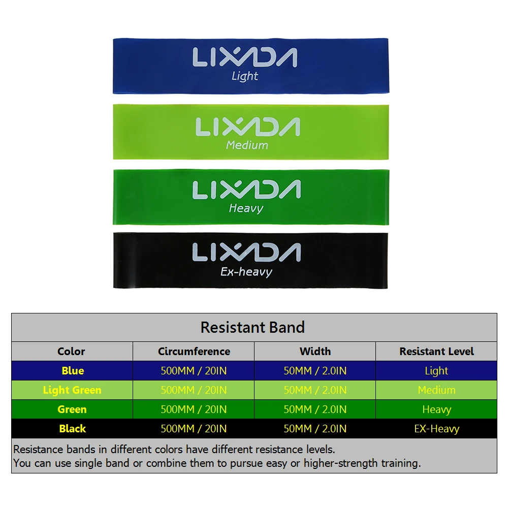4PCS Sports Exercise Resistance Loop Bands Set Elastic Booty Band for Legs Fitness Equipment | Спорт и развлечения