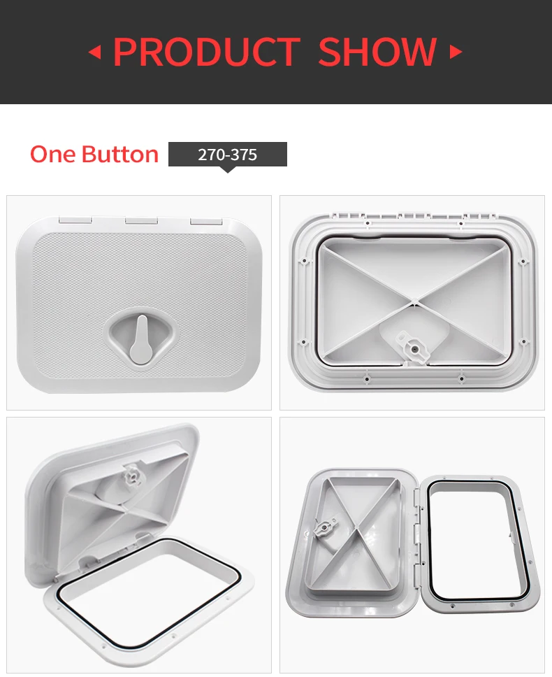 270*375 мм АБС пластик Антивозрастная ультрафиолетовая белая палуба морской Люк