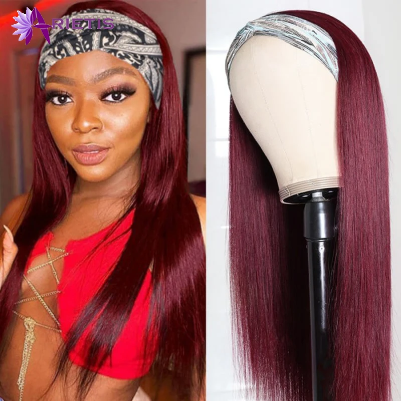 

Парик Arietis женский из прямых человеческих волос, окрашенный полноразмерный парик из бразильских человеческих волос