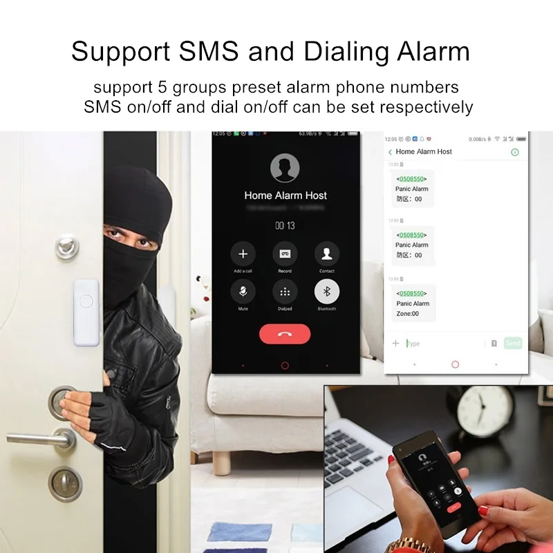 YPAY PG-105 Wireless Home GSM Security DIY Kit APP Control With Auto Dial Motion Detector Sensor Burglar Alarm System | Безопасность и
