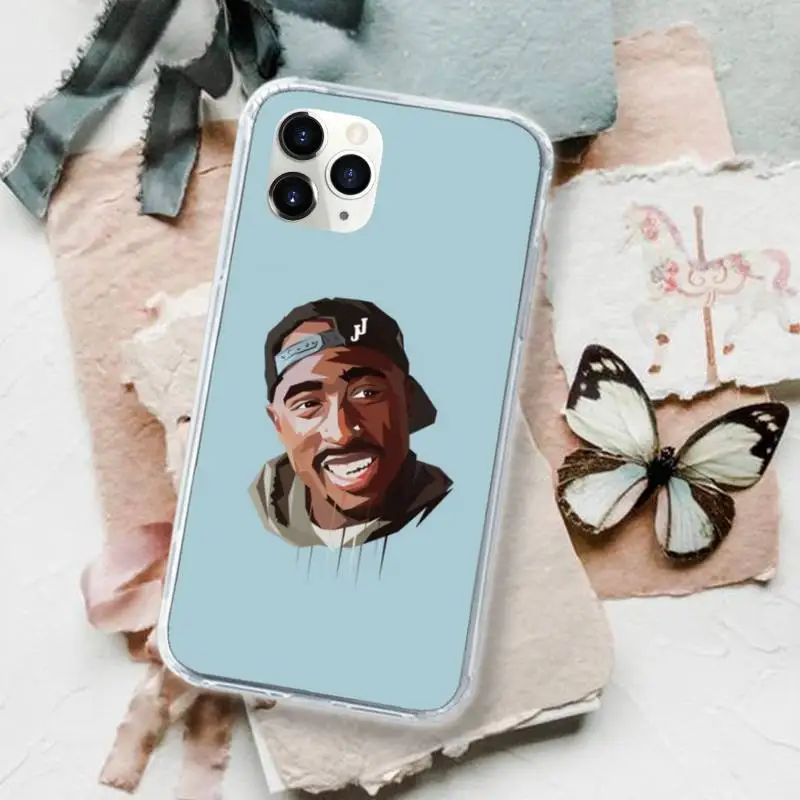

2pac tupac Rapper Customer Phone Case for iPhone 11 12 pro XS MAX 8 7 6 6S Plus X 5S SE 2020 XR