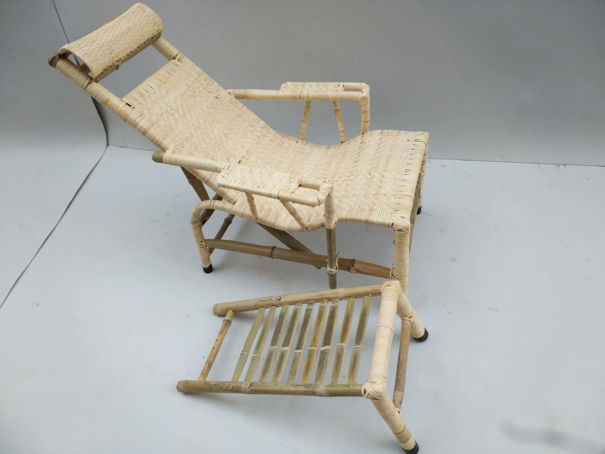 Buy 10 7 00 10 Off ヴィンテージ竹植物つる歳籐の椅子リクライニング籐の椅子昼休み椅子手作り竹ベッド椅子工場直接