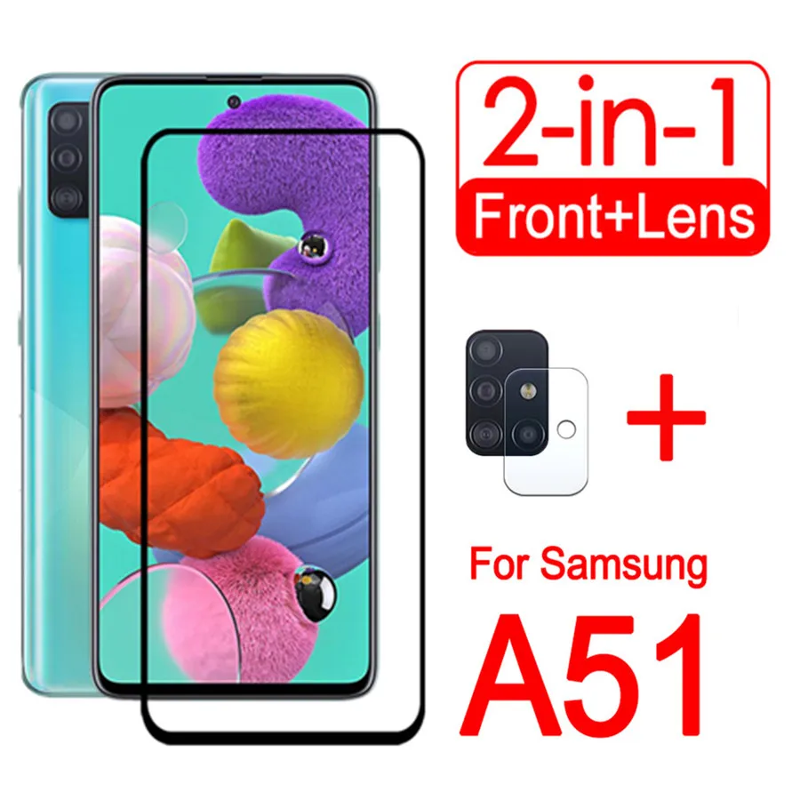 Защитный чехол для samsung galaxy a51 защитный с защитной линзой 51a 2in1 | Мобильные