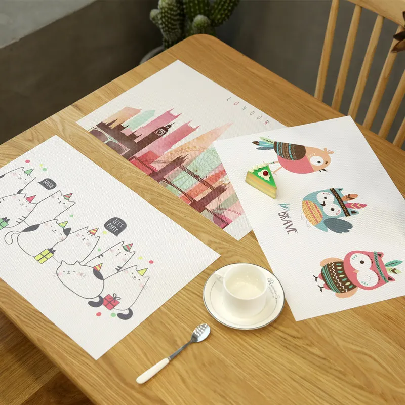 Детская подстилка для стола водонепроницаемая из ПВХ коврики обеденного