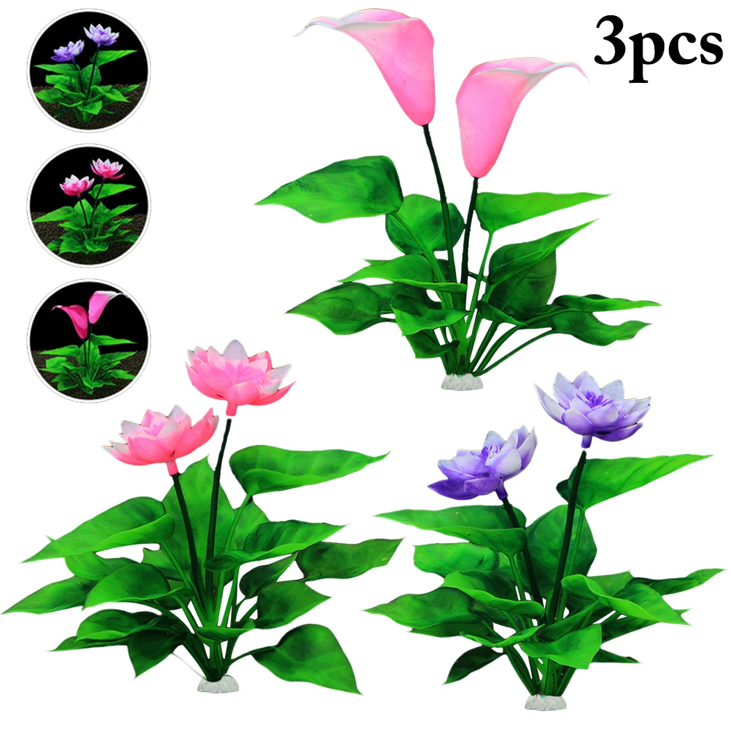 3 шт. декоративные пластиковые растения для аквариума | Дом и сад