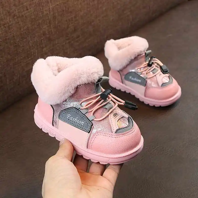 Новые зимние ботинки для девочек и мальчиков 2019 г. Зимние удобные толстые