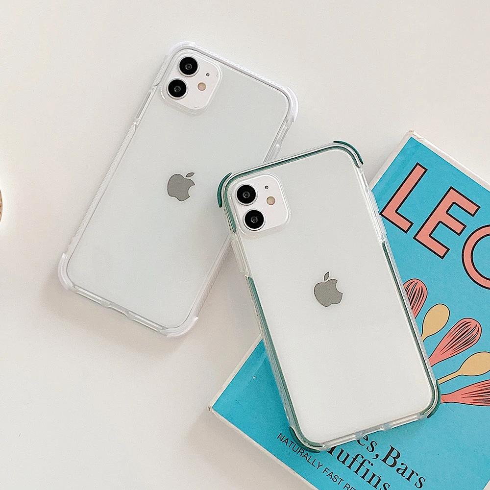 Однотонный противоударный чехол LOVECOM для iPhone 12 11 Pro Max Mini XR XS X 7 8 6S Plus мягкий