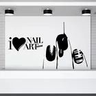 Современные модные наклейки на стену для маникюра, салона красоты, спа-центра, маникюра, уход за кожей рук, виниловые наклейки на стену M12