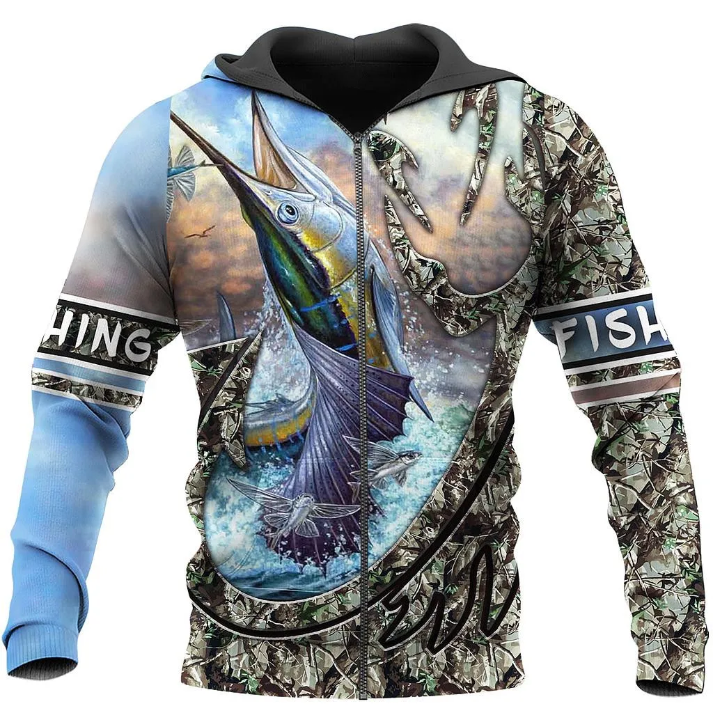 

Beautiful Fishing Camo 3D Printed Zipper Hoodies Men/Women Harajuku Sweatshirt Casual Fashion Jackets LL-454