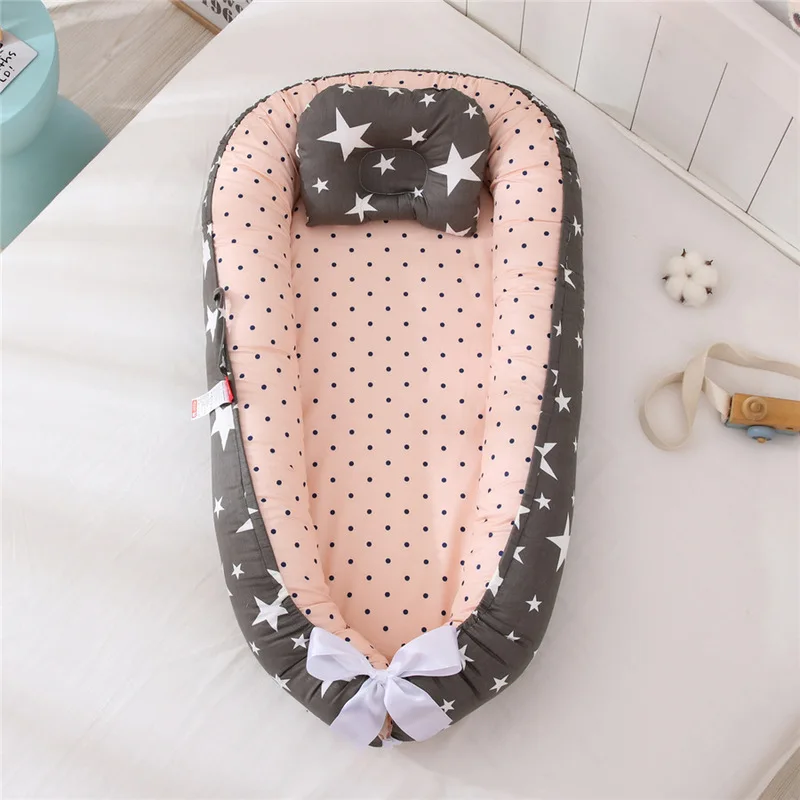 

Baby Nest Bed Portable Crib Travel Bed Infant Toddler Cotton Cradle Outdoor for Baby Foldable Breathable YHM054